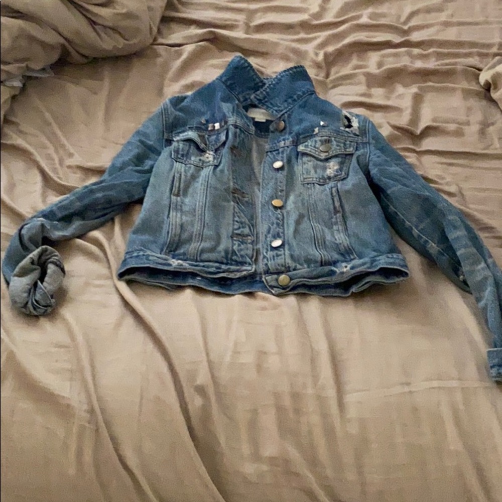 Distressed denim jacket - Picture 2 of 2